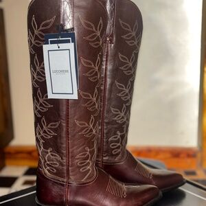 Lucchese Women's Dark Brown Boots 17in